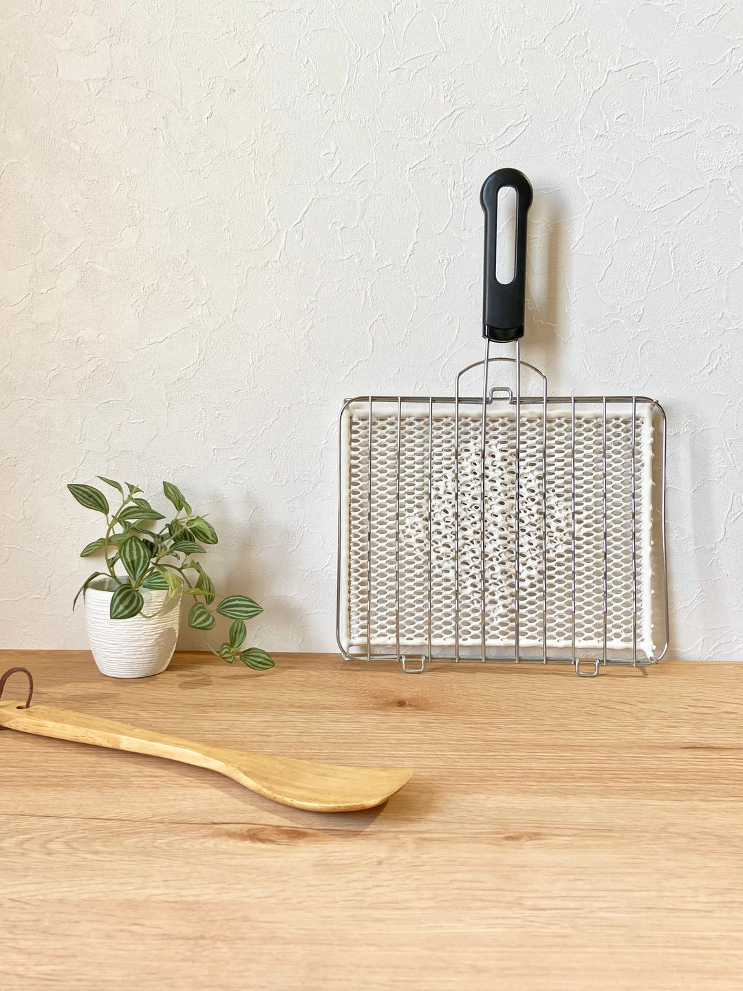 セラミック焼網 ハンドル付き