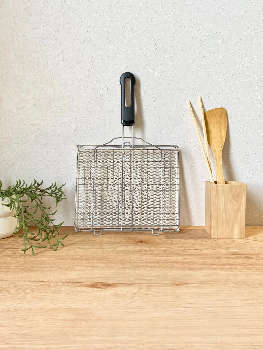 セラミック焼網 ハンドル付き