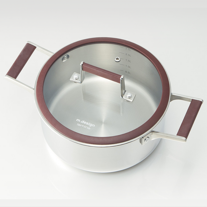 m.design ラミーナ 片手鍋・両手鍋・フライパン・カバーセット