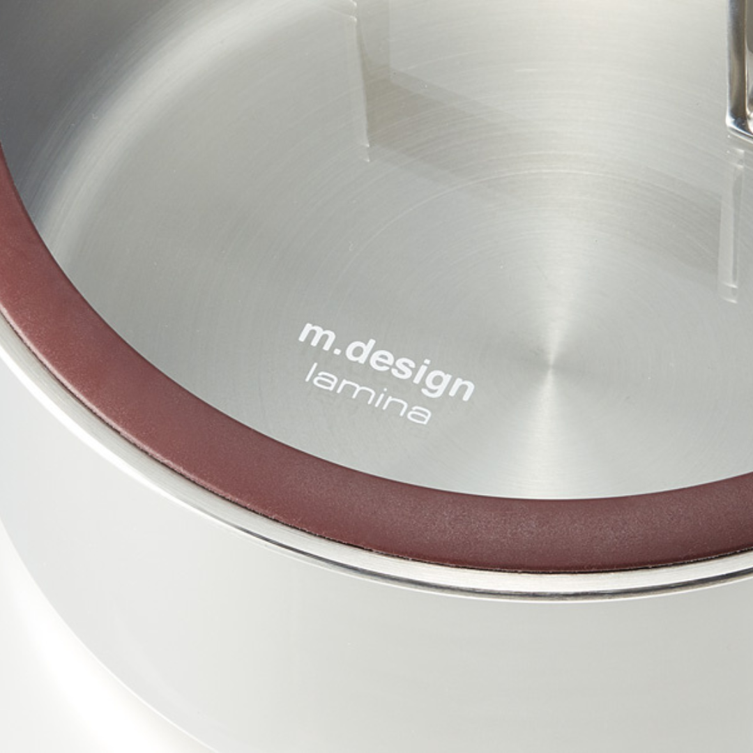 m.design ラミーナ 片手鍋・両手鍋・フライパン・カバーセット