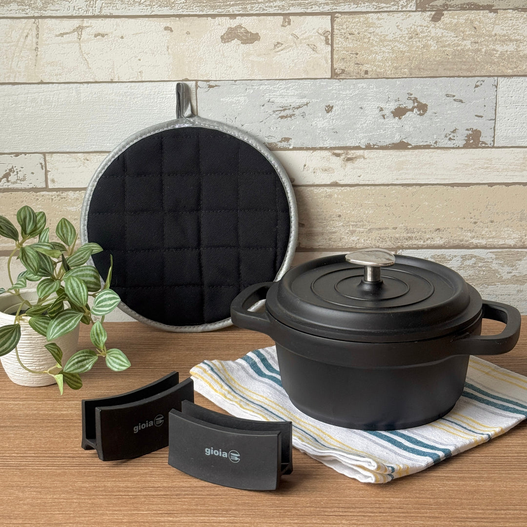 gioia ごはん鍋 16cm・ハンドルカバー・鍋敷きセット
