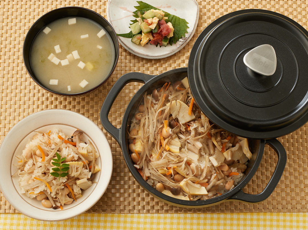 gioia ごはん鍋 16cm・ハンドルカバー・鍋敷きセット