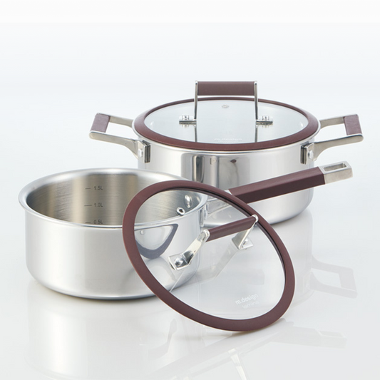 m.design ラミーナ 片手鍋16cm・両手鍋22cmセット
