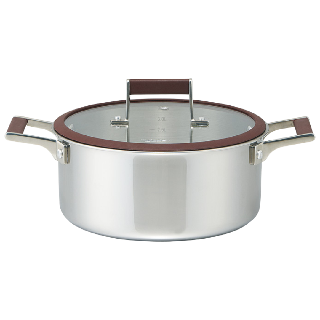 ステンレス鍋|両手鍋|m.design ラミーナ 両手鍋|20cm|22cm ステンレス鍋|両手鍋|m.design ラミーナ 両手鍋|20cm|22cm