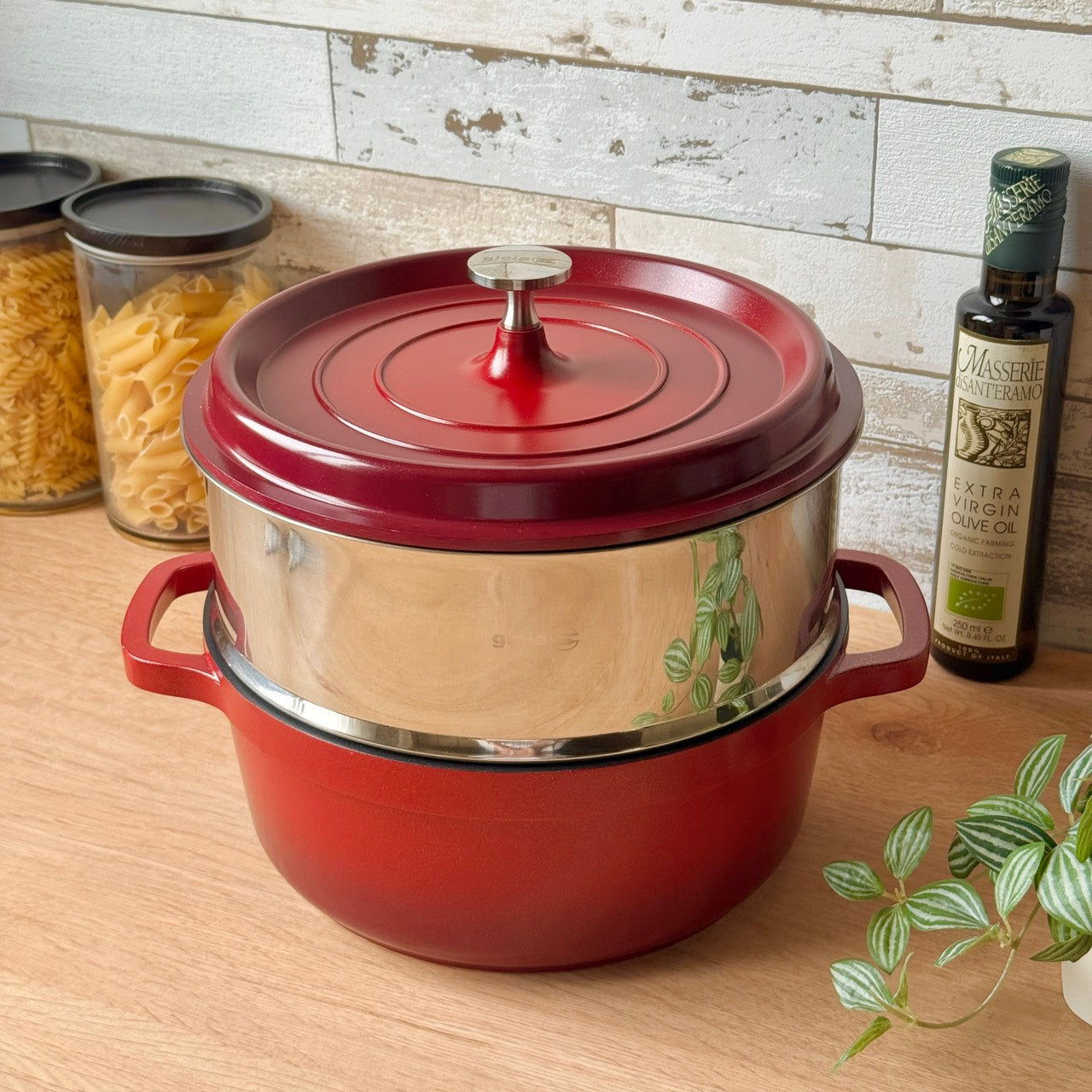 gioia キャセロール・蒸し器セット