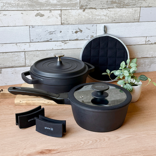 gioia 20cm・18cm・ハンドルカバー・鍋敷き 4点セット