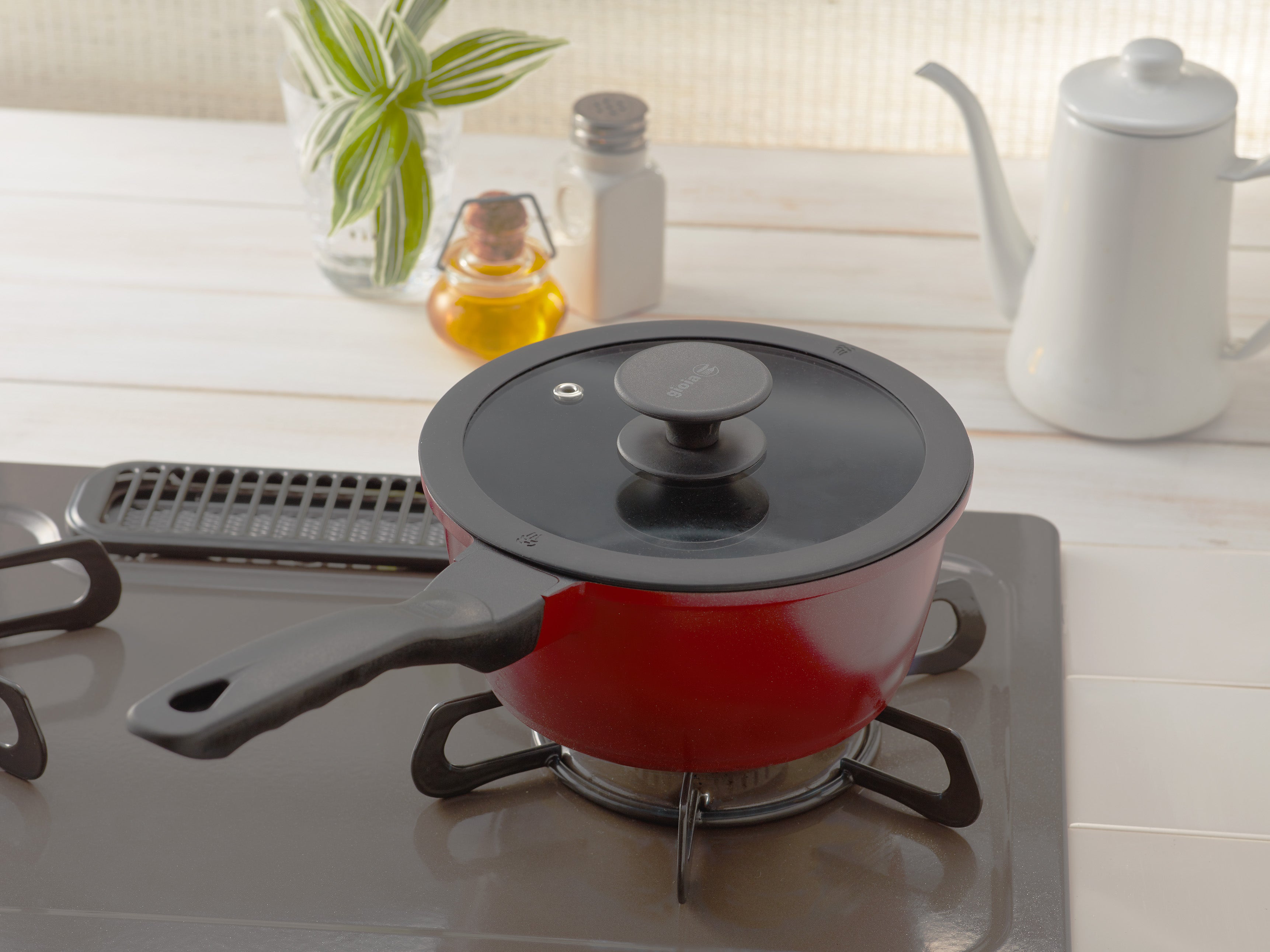 gioia キャセロール・ソースパン・ハンドルカバー 3点セット