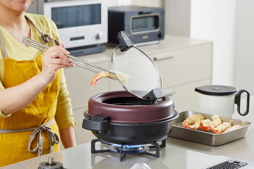 新品】m.design>調圧鍋24cm＆フライヤー23cmセット PF-30 両手鍋｜ 天ぷら鍋｜m.design セーフティーフライヤー 23cm